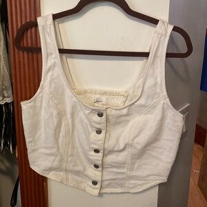 White Denim vest 100% cotton